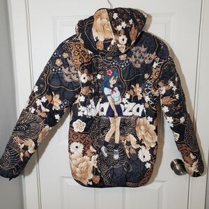 Valeza Lifestyle "Purple Zen" quilted puffer jacket Anime